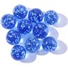 Generic 10 palline di vetro luminose, color crema, per giocare, flipper, bestiame, piccole biglie, giocattoli rimbalzanti (blu)
