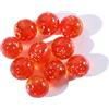 Generic 10 palline di vetro luminose, color crema, per giocare, flipper, bestiame, piccole biglie, giocattoli rimbalzanti (rosso)