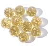 Generic 10 palline di vetro luminose, color crema, per giocare, flipper, bestiame, piccole biglie, giocattoli rimbalzanti (oro)