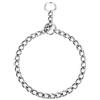 HAPPY HACHI Collare Strozzo Acciaio Ferro Collar per Cani Resistente Catena Serpente Collari per Cane Grandi Media per Allenamento (XXS:2.6mm*40cm, Argento)