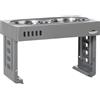 PawHut Set 2 Ciotole per Cani da 1.2L con Gambe Rimovibili, in ABS e Acciaio, 44x27.7x28 cm, Grigio e Argento|Aosom