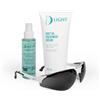 KIT Luce Pulsata con Occhiali Protettivi Certificati, Crema Post Trattamento 220 ml, Igienizzante D Light Zero