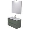 Decor Bagno Mobile bagno leonardo verde 80 cm