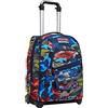 Seven Trolley Scuola, Blu, Camo Stains, 2 in 1, Zaino con Carrello Fisso, Tasca con Organizer e Spallacci Uso Zaino con Crossover System, Scuola, Viaggio, Bambino Ragazzo