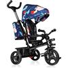 Lionelo Haari 2 in 1 Triciclo bici e passeggino fino a 25kg, Pieghevole, Fronte mamma e fronte strada, Regorabile compatto con Borsa e portabibite, Cinture a 3punti Triciclo per bambini da 1 a 5 anni