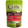 O-life Cat Adult Grain Free Straccetti in salsa 85 gr - Manzo fresco con pomodoro e rosmarino Cibo umido per gatti