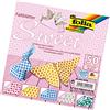 Folia 491/1515 - Fogli Pieghevoli Sweet, 15 x 15 cm, 80 g/m², 50 Fogli Assortiti in 5 Motivi, Ideali per meravigliose Figure e Forme Pieghevoli