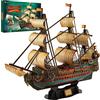 CubicFun Puzzle 3D Spagna Il modello di nave e barca San Felipe, Decorazione Artigianale Regalo per adulti e bambini, 248 pezzi