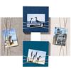 walther design Cornice Blu per Galleria in Legno 4 Foto con Cordino Come portafoto, La Casa YO481L
