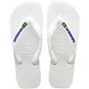 Havaianas - Infradito Brasil logo citrus yellow, Unisex - adulto, Bianco (White), 37 (4 uk)