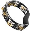 Meinl Percussion Traditional Tambourine, Handheld Half-Moon Shape with Synthetic Frame — NOT Made in China — Double Row Dual Alloy Jingles, 2-Year Warranty, Black (TMT1M-BK)