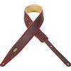 LEVY'S, MS317CO-BRG, Tracolla in Pelle Scamosciata con Inserto in Pelle Burgundy 2 1/2, Larghezza 2 1/2 (6.35 cm), Lunghezza Regolabile da 41 (104.14 cm) a 55 (139.7 cm), Colore Burgundy