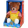 Gipsy Toys - Piccolo Orso Marrone - Peluche Musicale Chi Parla Storie - 28 cm - Marrone Giallo Rosso - Versione Francese