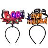 Fashband Illumina Fasce per Halloween Fascia luminosa Copricapo di zucca nero Ragnatela Fantasma Costume da festa Accessori per capelli per donne Ragazze(A)