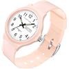 findtime Orologi da donna, analogico, al quarzo, per donne, grandi numeri, anziani, 5 ATM, impermeabile, in silicone, colorato, per bambini, con data, settimana, quadrante luminoso, per ragazzi e ragazze,