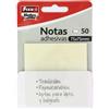 Fixo Note | Note adesive trasparenti | 50 note da 75 x 75 mm | in plastica | colore bianco traslucido | riutilizzabili e impermeabili, ideali per libri scolastici e documenti d'ufficio