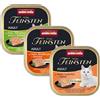 animonda vom Feinsten Pacco misto 32 x 100 g Umido per gatto - con Cuore prelibato: Pollo & Salmone, Tacchino & Pollo, Pollo & Manzo