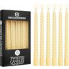 DECO EXPRESS Candele Lunghe Spirale, Set da 6 Candele Antigoccia Contorte, Lunga Durata, Non Profumato per Decorazione Casa, San Valentino, Festa della Mamma (Avorio, Set da 6)