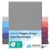 etérea Himmlische Qualität etérea Jersey Topper Lenzuolo con Angoli 180x200-200x200 cm Grigio Epaisseur 5-10 cm - 100% Cotone - Oekotex Materasso Letto Copripiumino - Lenzuola 180x200cm - 200x200cm Gray