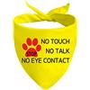 Generic 1 pezzo Stop Dot Not Pet/Stop No Touch No Talk/Stop Do Not Distract Dog Bandana (TALK NO EYE D)