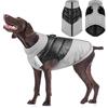 TOPSOSO Cappotto per cani, giacca antivento impermeabile per cani all'aperto, gilet dolcevita per cani di taglia media - foderato in cotone morbido e spesso, con imbracatura D-Snap, Grigio 4XL