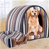 qing yun Grande cuccia per cani di lusso, calda e lussuosa, XL XXL, per interni, cuccia per cani e gatti, grotta igloo, per interni ed esterni, lavabile (L 60 x 48 x 43 cm, J)