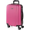 ITACA - Valigia Bagaglio a Mano 55x40x20 - Trolley Bagaglio a Mano, Trolley Cabina, Valigie, Trolley 55x40x20, Fucsia/antracite