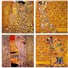 DRW Set 4 quadri di Klimt assortiti 50x50x2 cm