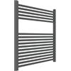 ERCOS Scaldasalviette Termoarredo Bagno Dimensioni 750x770 MM Radiatore Colore Grigio Ferro Opaco , Attacchi da 1/2 Fornito Con Kit Montaggio