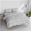 Italian Bed Linen PRINTED COLORS Parure Copripiumino made in Italy, STRAITS FUMO, Matrimoniale