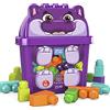 Mega Brands Mega Bloks Secchiello Cucciolo di Ippopotamo, 25 Blocchi da Costruzione,Giocattolo per Bambini 1+Anni,GRV21