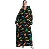 Seogva Coperta indossabile extra lunga, felpa oversize per donne e uomini, super calda e accogliente, coperta gigante con cappuccio, coperta in flanella spessa con maniche e tasca gigante, Kitty &