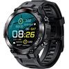 burko Smartwatch, K37 Smart Orologio sportivo da 1,32 pollici, 360 x 360 pixel, Full Touchsn, 40 giorni, Super Long Standby Navigation GPS IP67, monitor impermeabile per fitness e salute compatibile