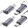 Seminer Adattatore da USB C a Mini USB (4 Pack), Tipo C Femmina a Mini USB Maschio Convertitore, Compatibile con Fotocamere Digitali, Computer, GPS