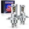 SUPAREE Lampade a LED H4 per Auto Luce bianca Lampadina 12V H4 LED Auto canbus Lampadine 80W alta Luminosità con plug and play IP68 6500K(2 Lampadine)