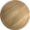 EFO Tagliere rotondo, 30,5 cm, legno di faggio naturale, 100% naturale, scanalatura succosa integrata