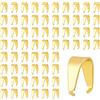 DICOSMETIC 100 pz Ciondolo in Acciaio Inossidabile Snap On Bails Reale 18K Placcato Oro Pinch Bails Piccolo Ciondolo Barre per Neckalace Braccialetto Creazione di Gioielli, 7 mm di Larghezza