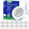 HOMEOW 12x Faretti LED da Incasso per Cartongesso Orientabili, 5W 220V 450LM 6000K Luce Fredda Faretti LED da Incasso Slim 21mm, foro 70mm-80mm, IP44 Faretti da Incasso per Bagno, Rotondi