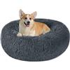 Nepfaivy Cuccia Cane Gatto Interno Morbida - Cuscino per Cani e Gatti Nuvola Soffice Peluche Rotondo da Ciambella, Letto Pelosa Antistress per Animale Domestico Piccola Media (L-60cm/23.6in, Grigio Scuro)