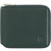 DUDU Portafoglio Uomo RFID in Pelle Portamonete con Cerniera Zip Esterna Piccolo con 6 Slot Carte Mangrove