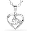 SERASAR Collana da Donna Gioielli in Argento 925 e Oro 18 Carati Collana a Cuore con Ciondolo Regalo di Compleanno per Donne e Ragazze