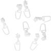 Gardinia Gancio per Tenda per Binari da 4 mm Bianco, 20 unità