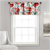 Lush Decor - Set di tende con fantasia di papaveri, 45,7 x 132,1 cm, filtrano la luce, per soggiorno, sala da pranzo, camera da letto, mantovana da 45,7 cm (lunghezza), multicolore