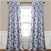 Lush Decor, Blue Cynthia Jacobean - Set di tende oscuranti per finestra, per soggiorno, sala da pranzo, camera da letto (coppia), 274,3 cm di lunghezza