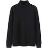 N\P Collo alto maglione uomini cotone dolcevita spessore pullover maglione cotone fondo nero, 4, XXX-Large