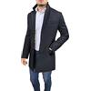 Evoga Cappotto soprabito uomo Class invernale giacca casual elegante (M, Nero)