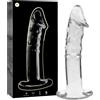 Ibiza Nebula Model 19 Dildo Borosilicate Glass 18.5x4cm Clear