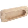 ALLES IM GRIFF Maniglia Horkos larghezza 107 mm, porta scorrevole in legno, manico a conchiglia, faggio smorzato grezzo