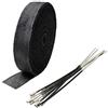 ETOPARS 2.5CM X 5M Nastro Termico Isolante Nero Benda Termica Scarico Fibra Vetro Tubo Calore Protezione Moto con 6 Fascette Acciaio Inossidabile