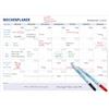 STAEDTLER Agenda settimanale Lumocolor, riutilizzabile, cancellabile a secco, formato DIN A1, in set di 2 penne Lumocolor correctable M rosso, nero e 2 morsetti per penna, 641 A1-1
